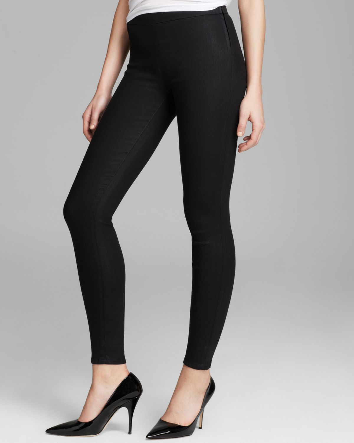 J Brand Stocking Jeans Coated Skinny in Fearless in Black (Fearless) | Lyst