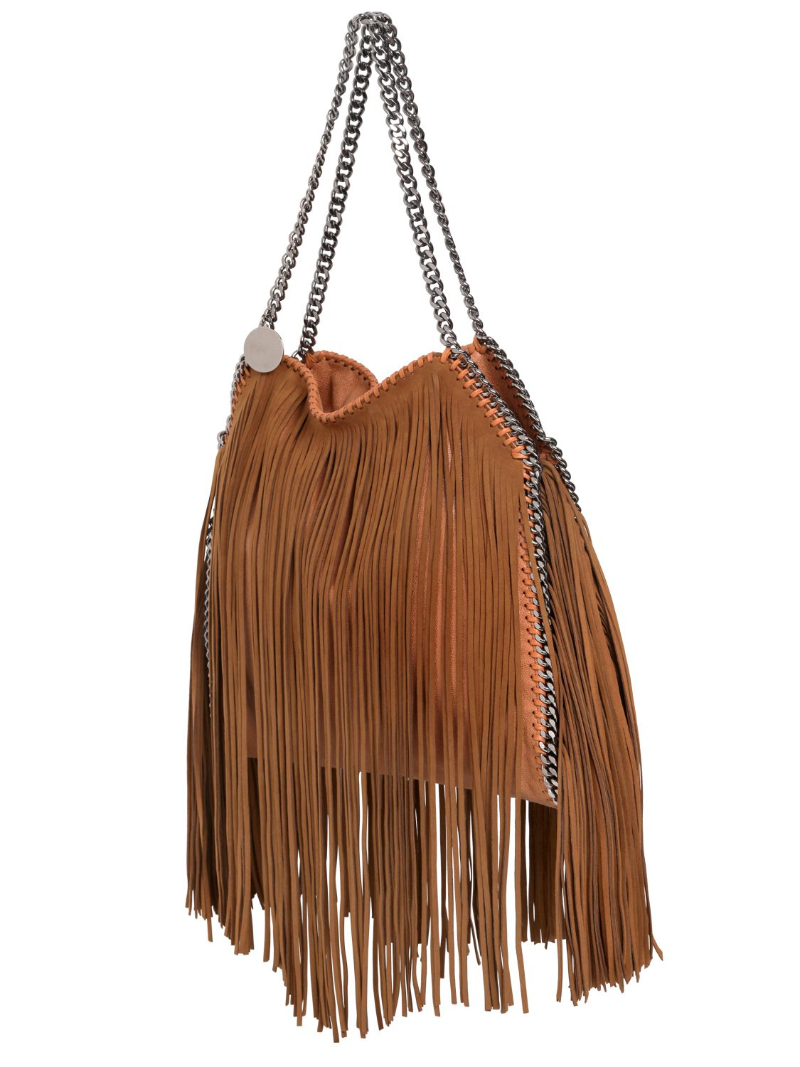 Lyst Stella Mccartney Medium Falabella Fringed Faux Deer Bag In Brown Gallery Previously Sold At Luisa Via Roma Women S Fringed Bags Stella Mccartney Falabella