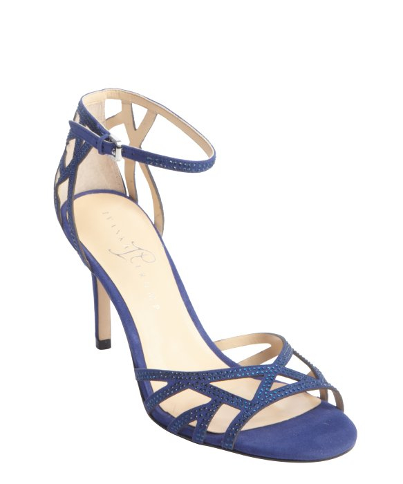 Lyst Ivanka Trump Navy Crystal Suede �Gifford� Strappy