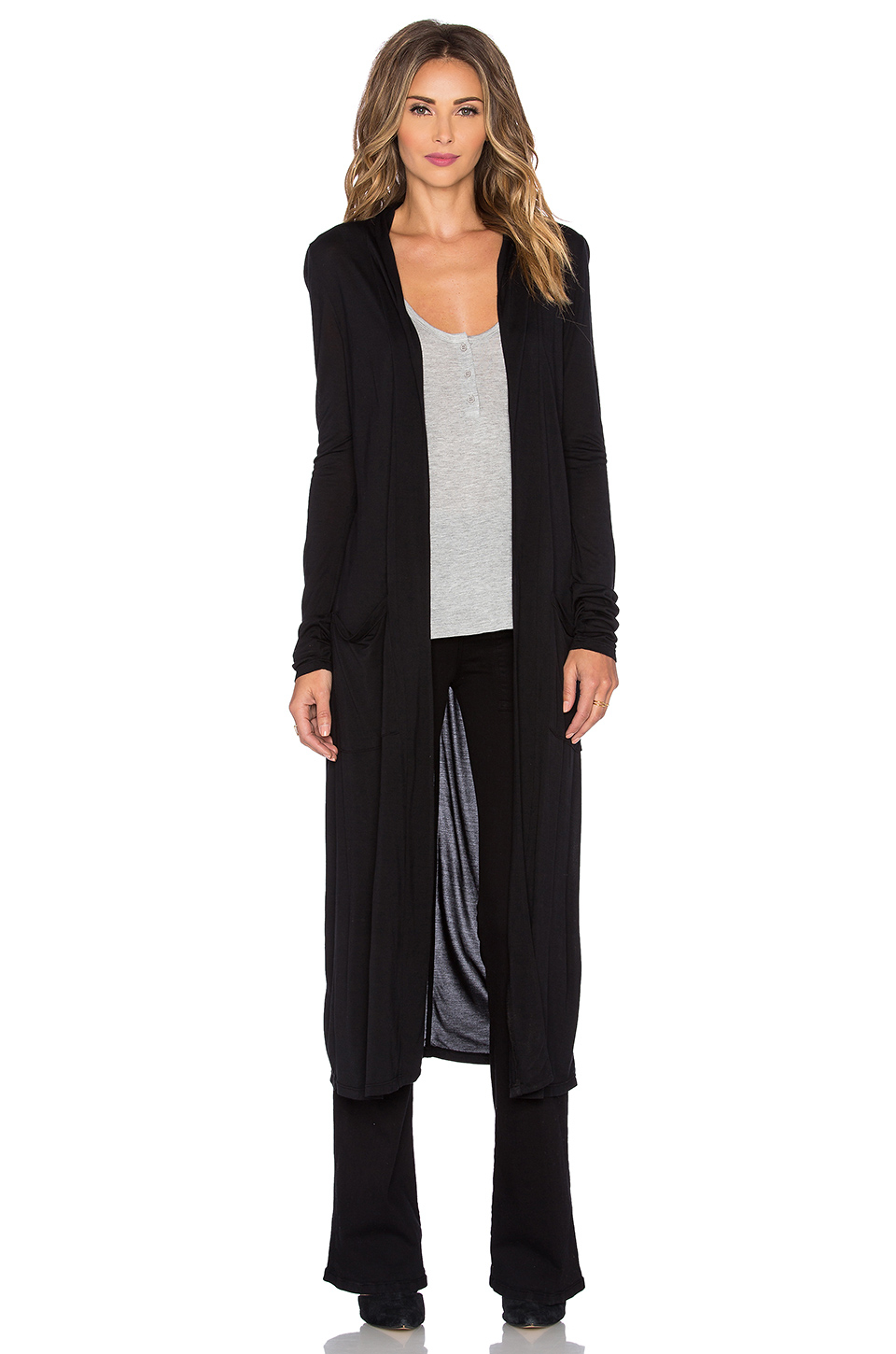 Lyst FRAME Le Duster Cardigan in Black