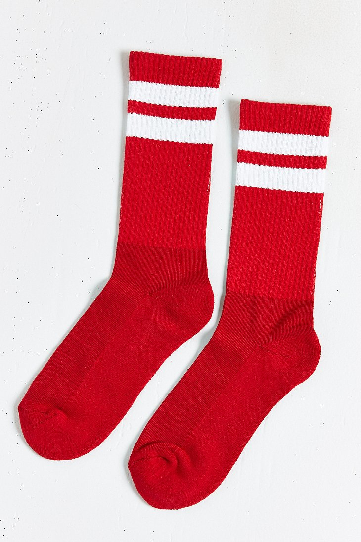Urban Outfitters Sport Stripe Sock in Red for Men Lyst