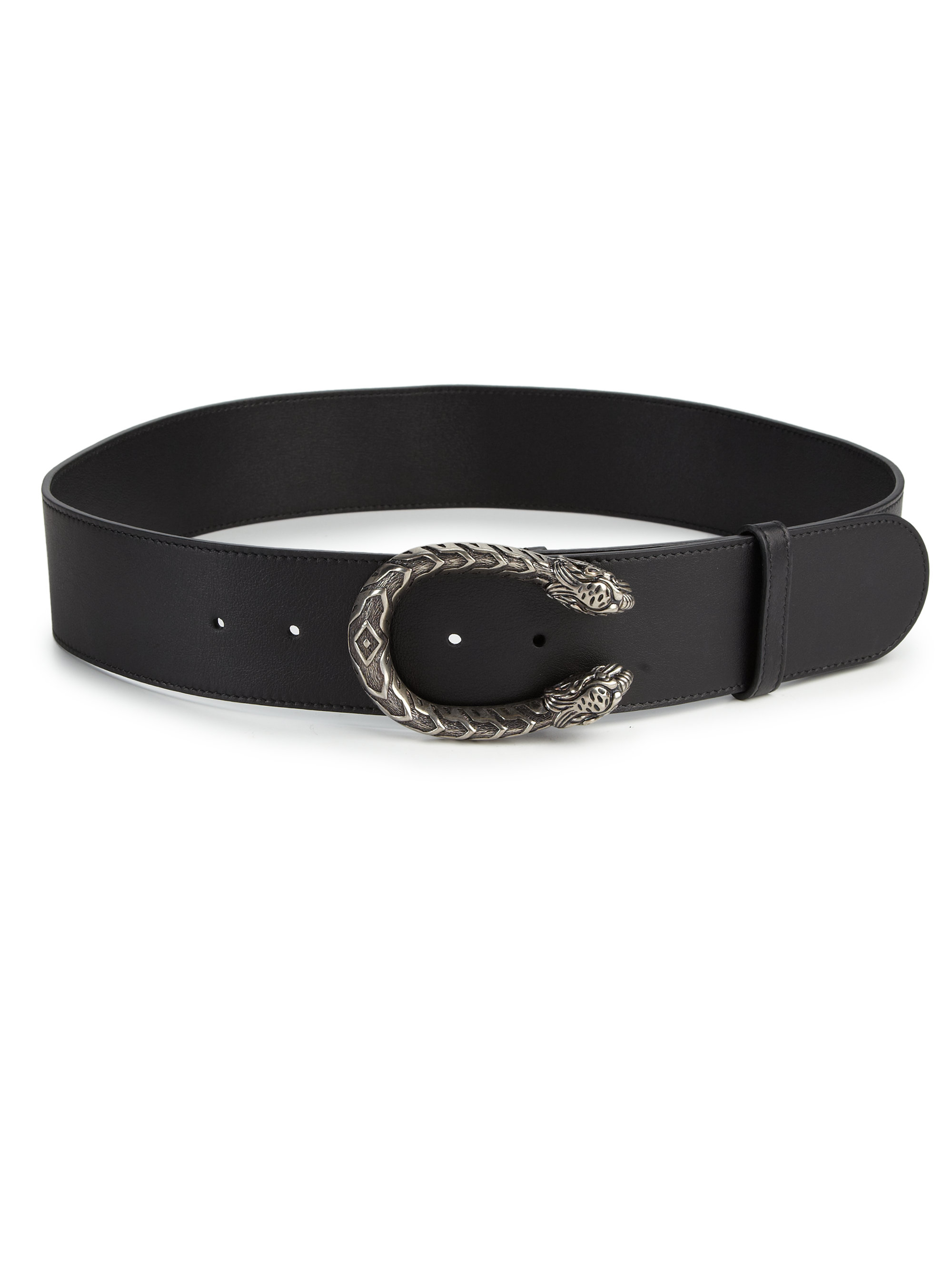 Lyst - Gucci Leather Belt in Black