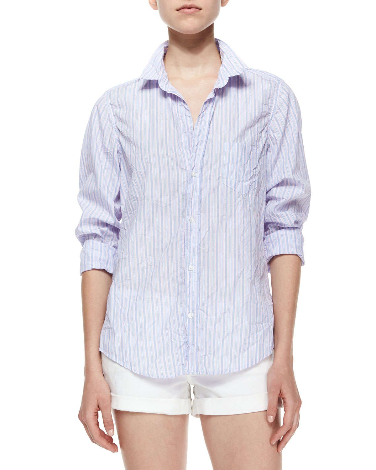 Lyst - Frank & Eileen Limited Edition Barry Long-sleeve Striped Blouse ...