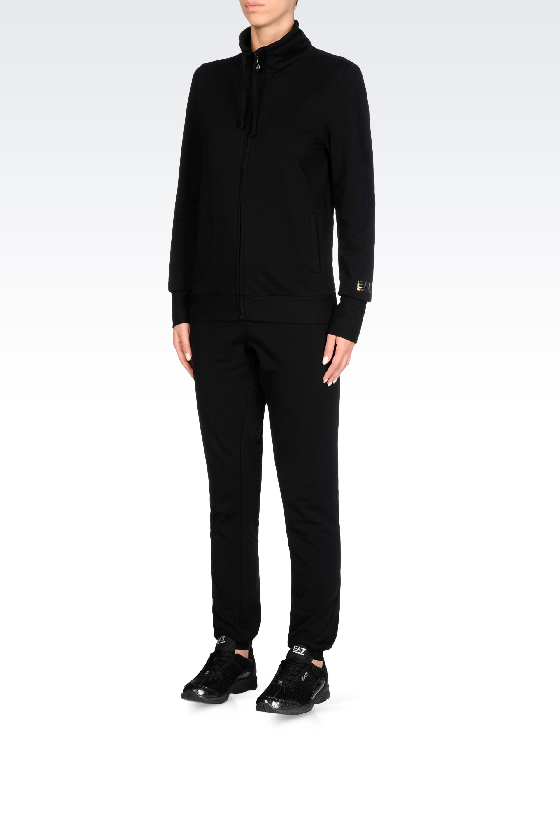 Ea7 Tracksuit In Fleece In Black | Lyst