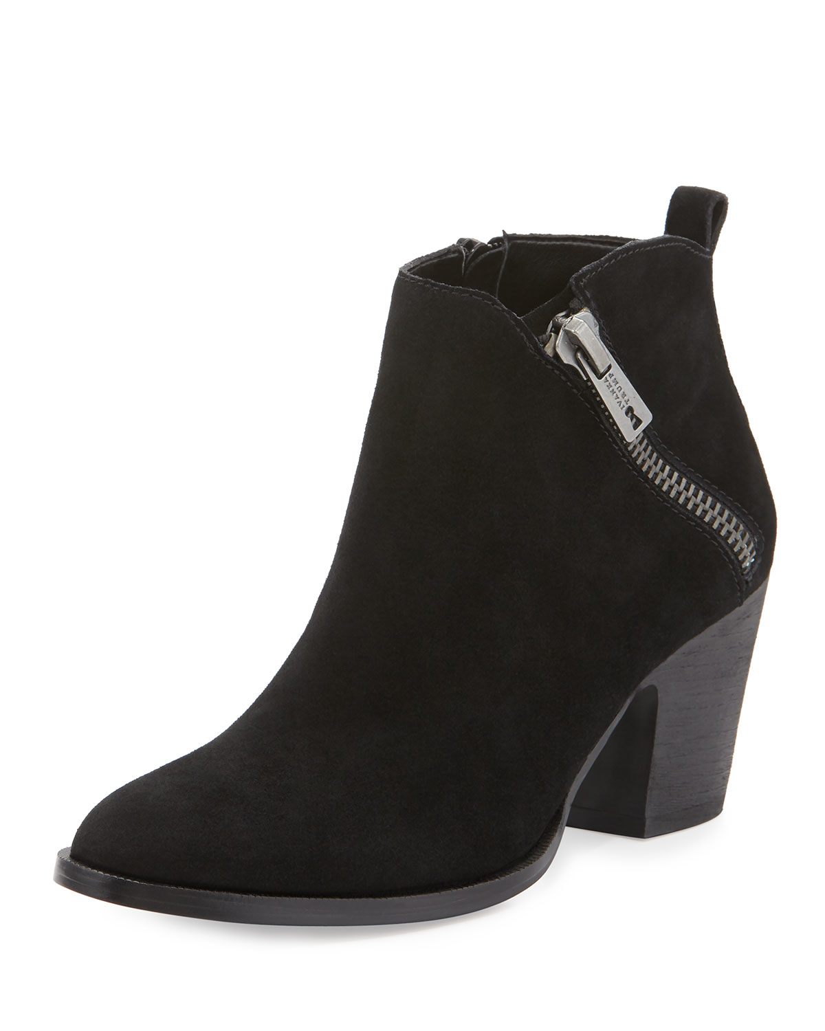 Ivanka trump Tarissa Suede Zip Bootie in Black | Lyst