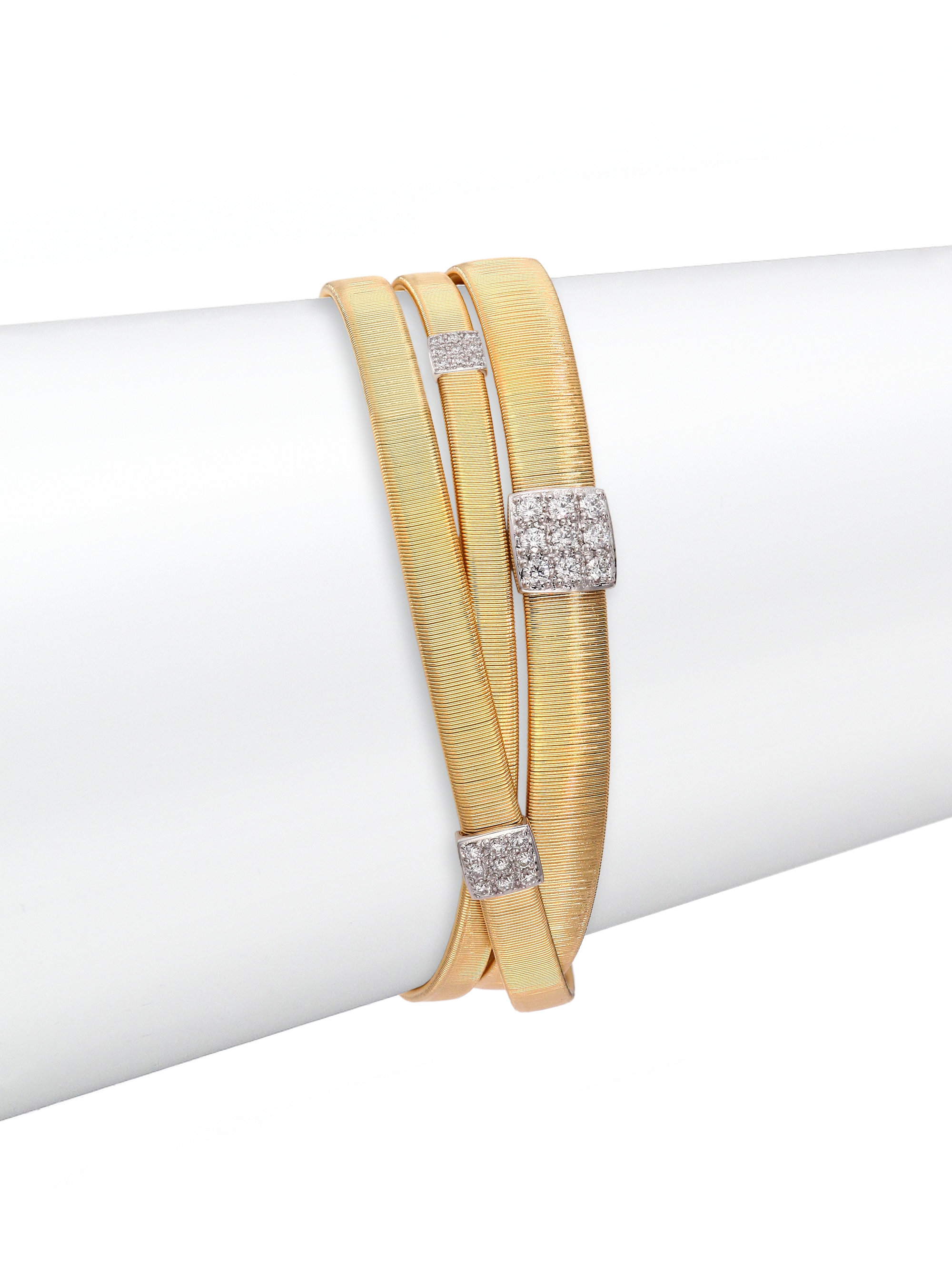 Lyst Marco Bicego Masai Diamond 18k Yellow Gold White Gallery