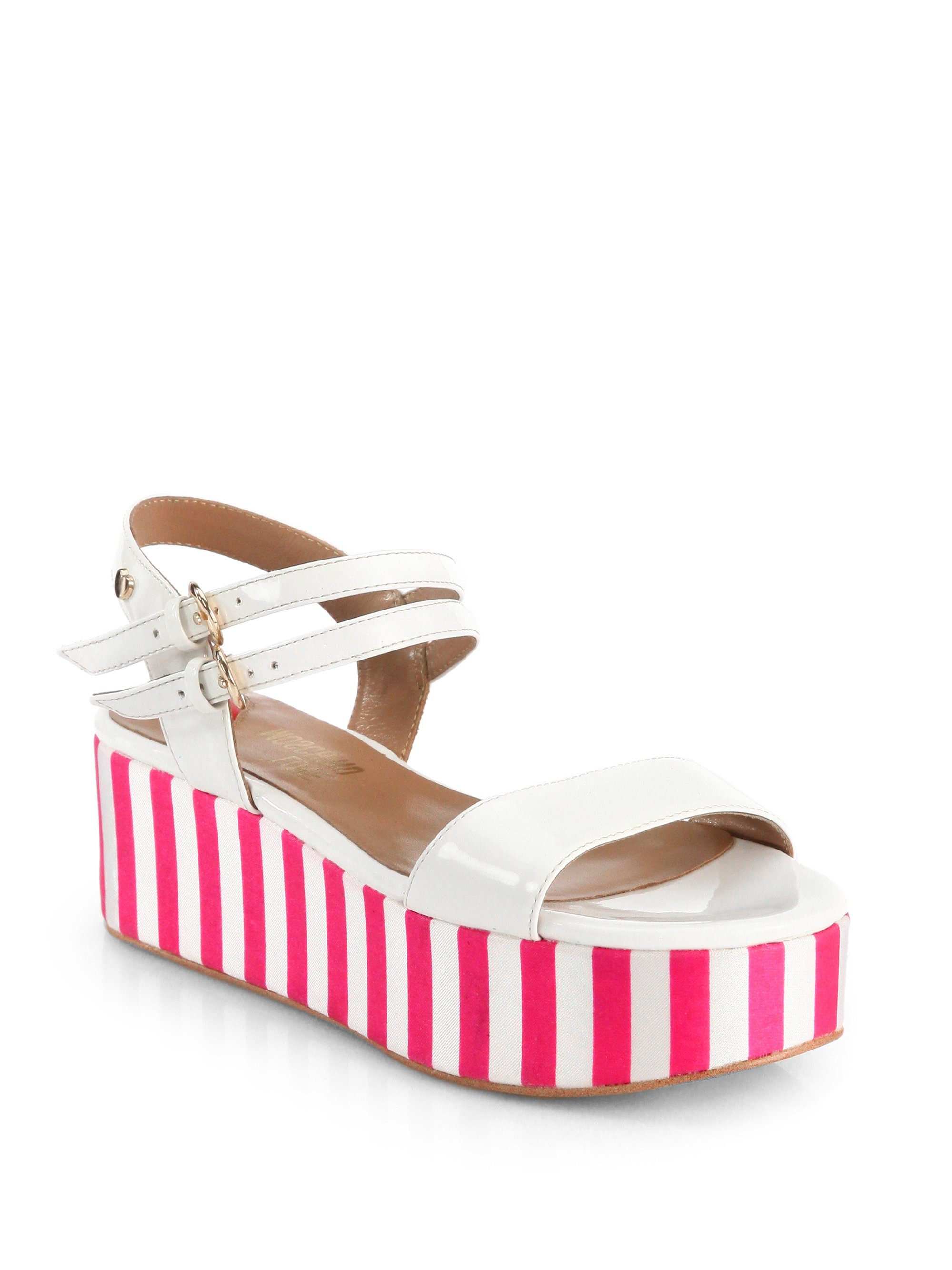 pink moschino sandals
