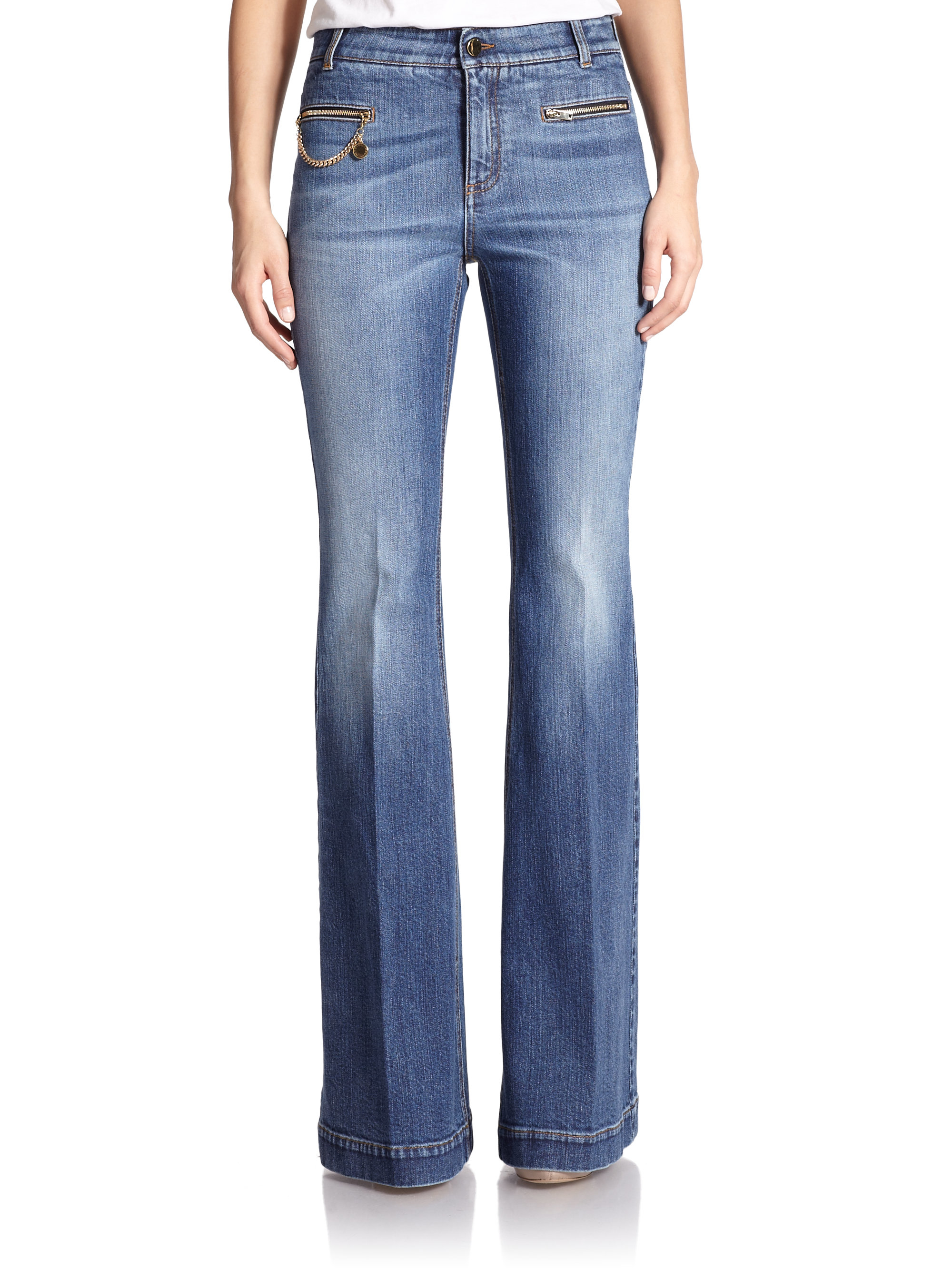 Stella mccartney The 70s Flared Jeans in Blue | Lyst