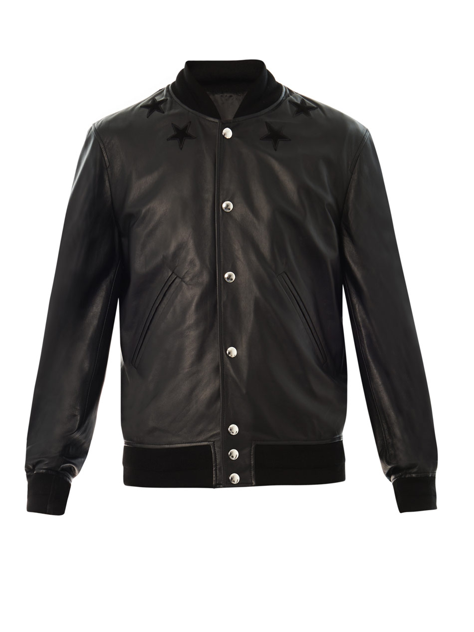 Givenchy Leather Bomber Jacket in Black for Men | Lyst