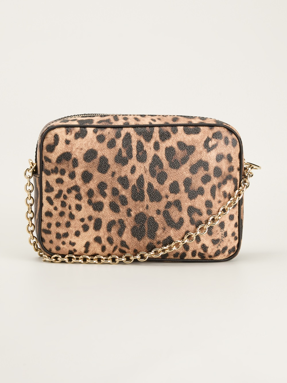 Lyst - Dolce & Gabbana Leopard Print Shoulder Bag in Brown