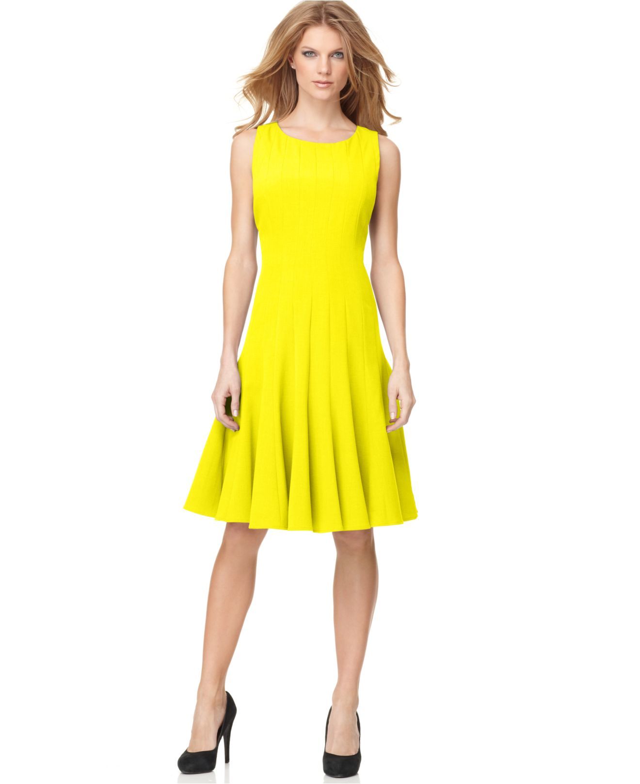 Petite yellow dress