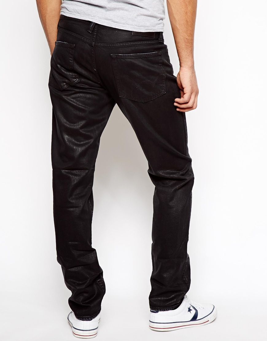 Lyst - Edwin Jeans Ed75 Regular Tapered Black Coated in Black for Men