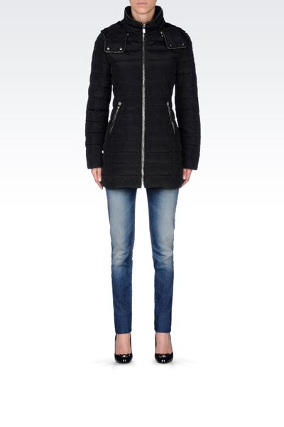 armani jeans down jacket women's