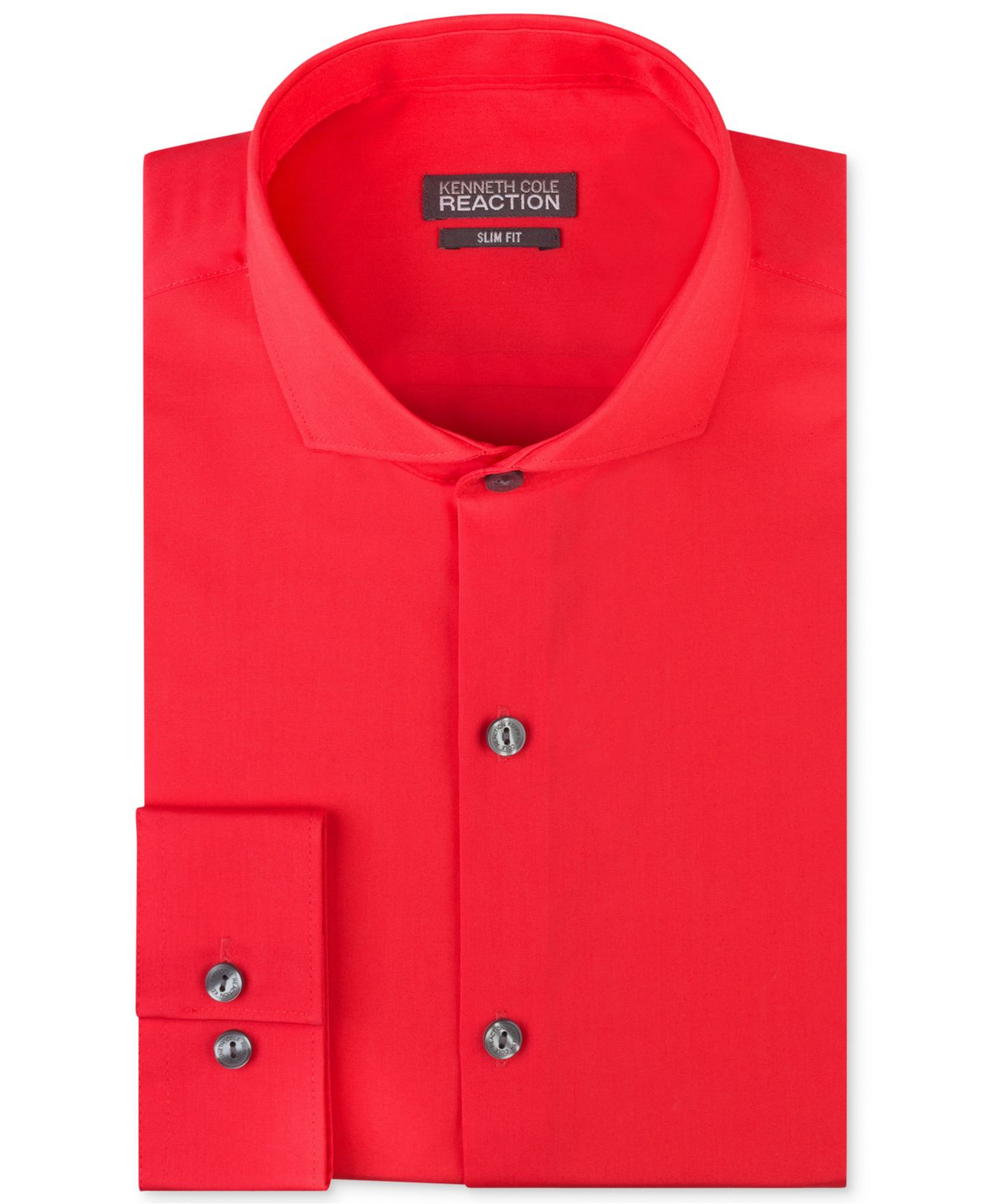 Lyst - Kenneth Cole Reaction Slim-Fit Solid Dress Shirt in Red for Men