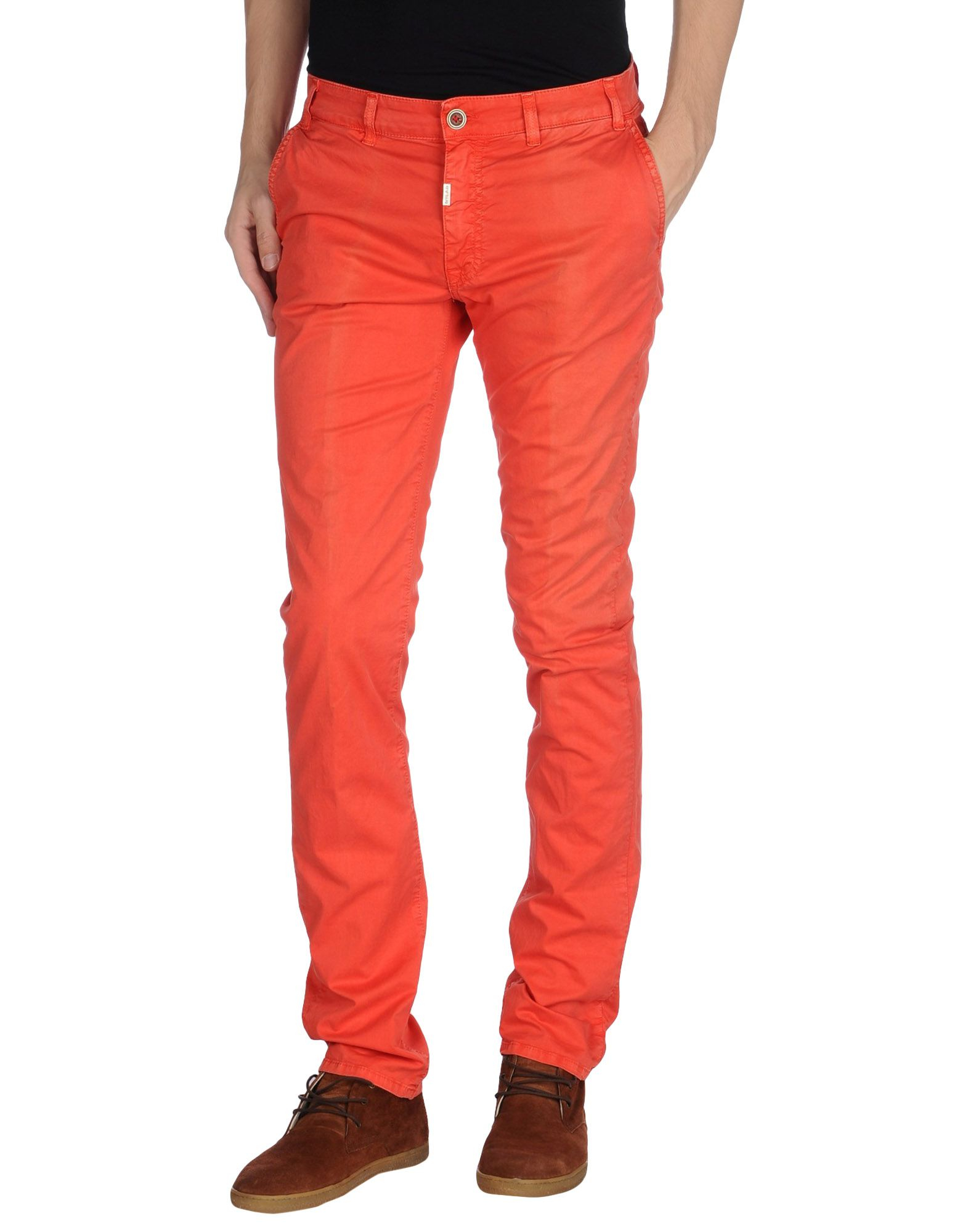 red casual pants