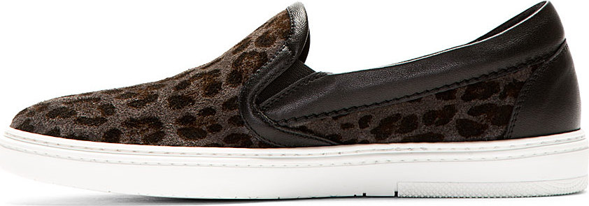 Lyst Jimmy Choo Grey Leopard Print Grove Slip_on Shoes
