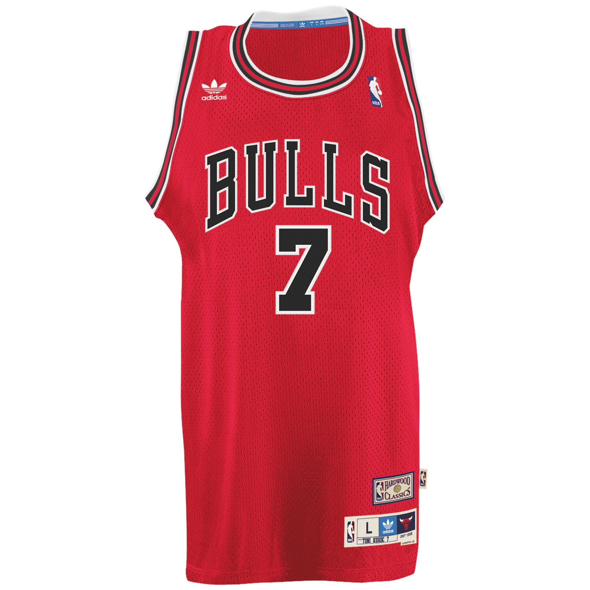 Adidas Men'S Toni Kukoc Chicago Bulls Retired Player Swingman Jersey in ...