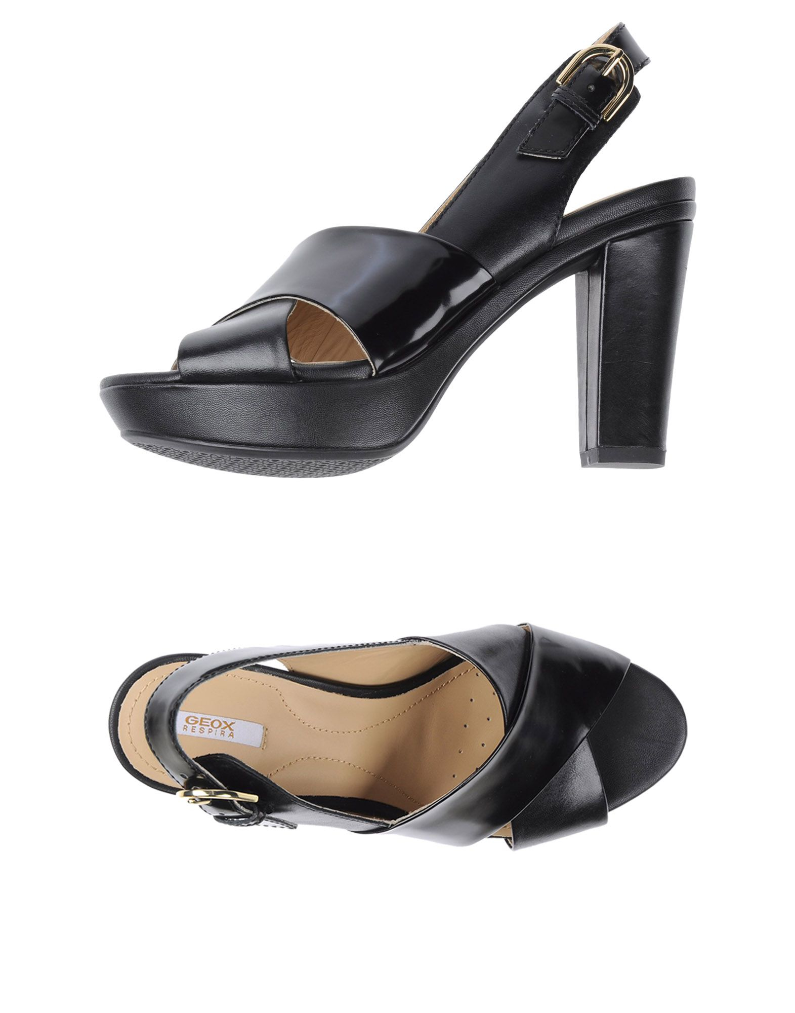 geox sandals in black lyst geox sandals in black lyst