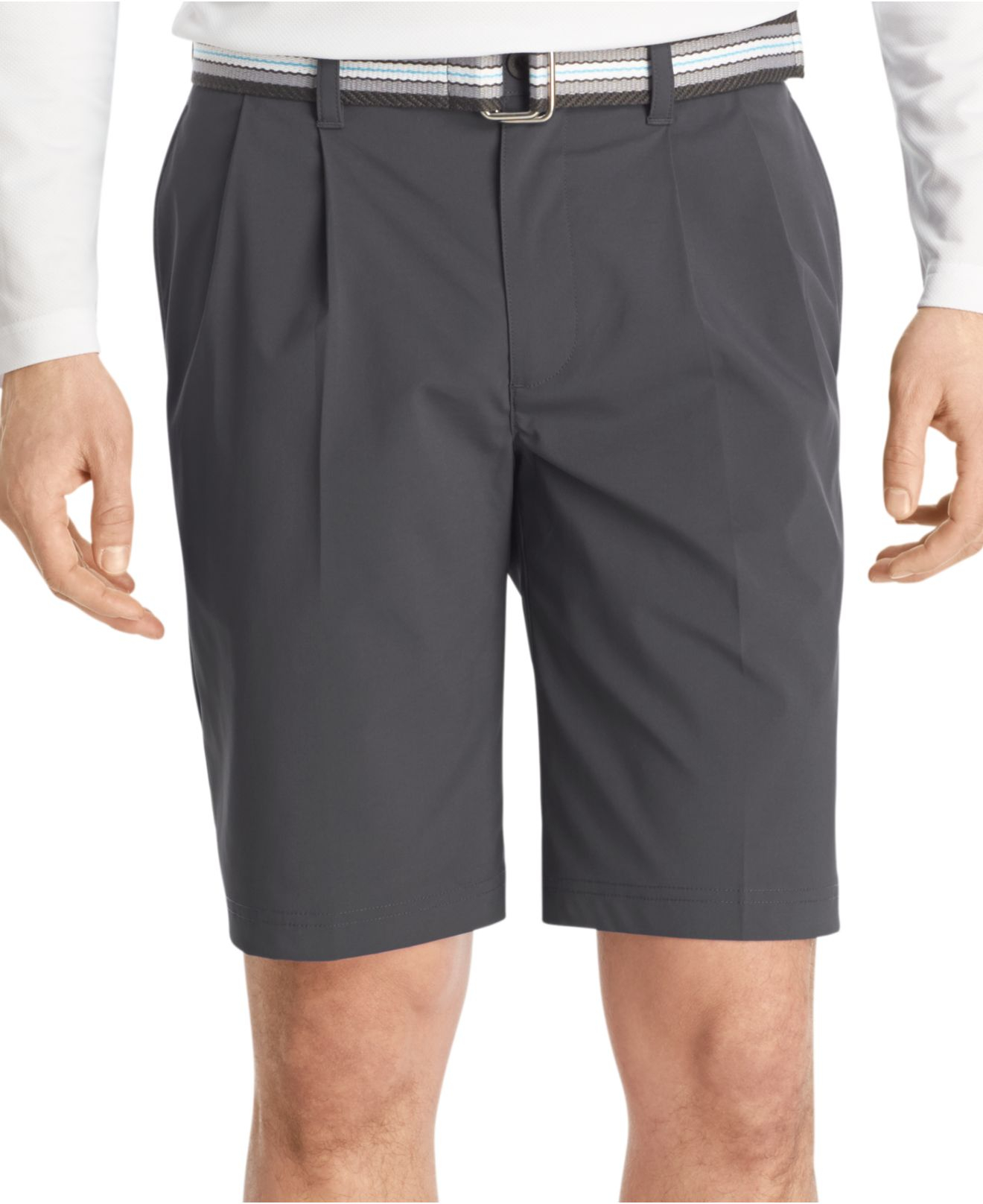 Izod Easy Breezy Pleated Golf Shorts in Black for Men | Lyst