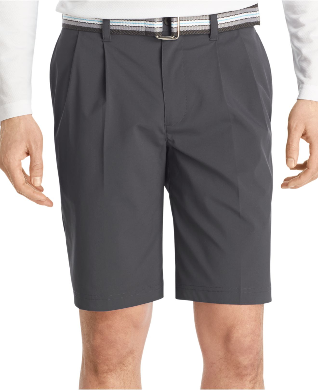 Izod Easy Breezy Pleated Golf Shorts In Black For Men Lyst