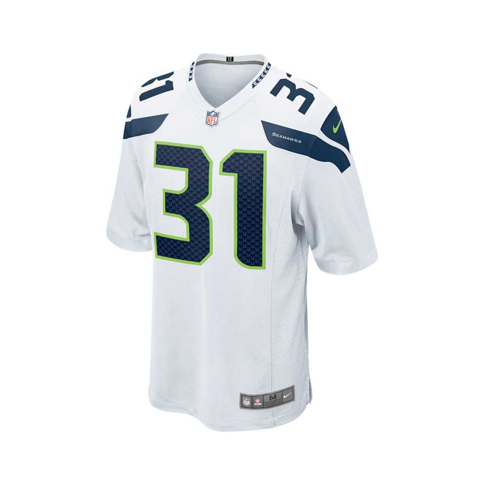 mens seattle seahawks russell wilson nike white game jersey  