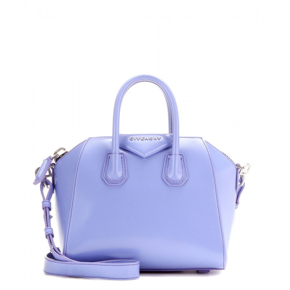 Lyst - Givenchy Antigona Mini Leather Shoulder Bag in Purple