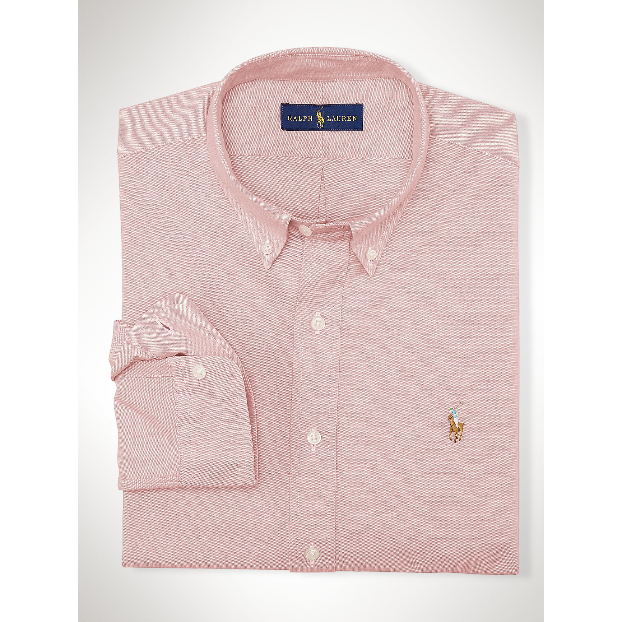 polo ralph slim fit stretch oxford shirt in pink for bsr pink lyst polo ralph slim fit stretch oxford shirt in pink for bsr pink lyst