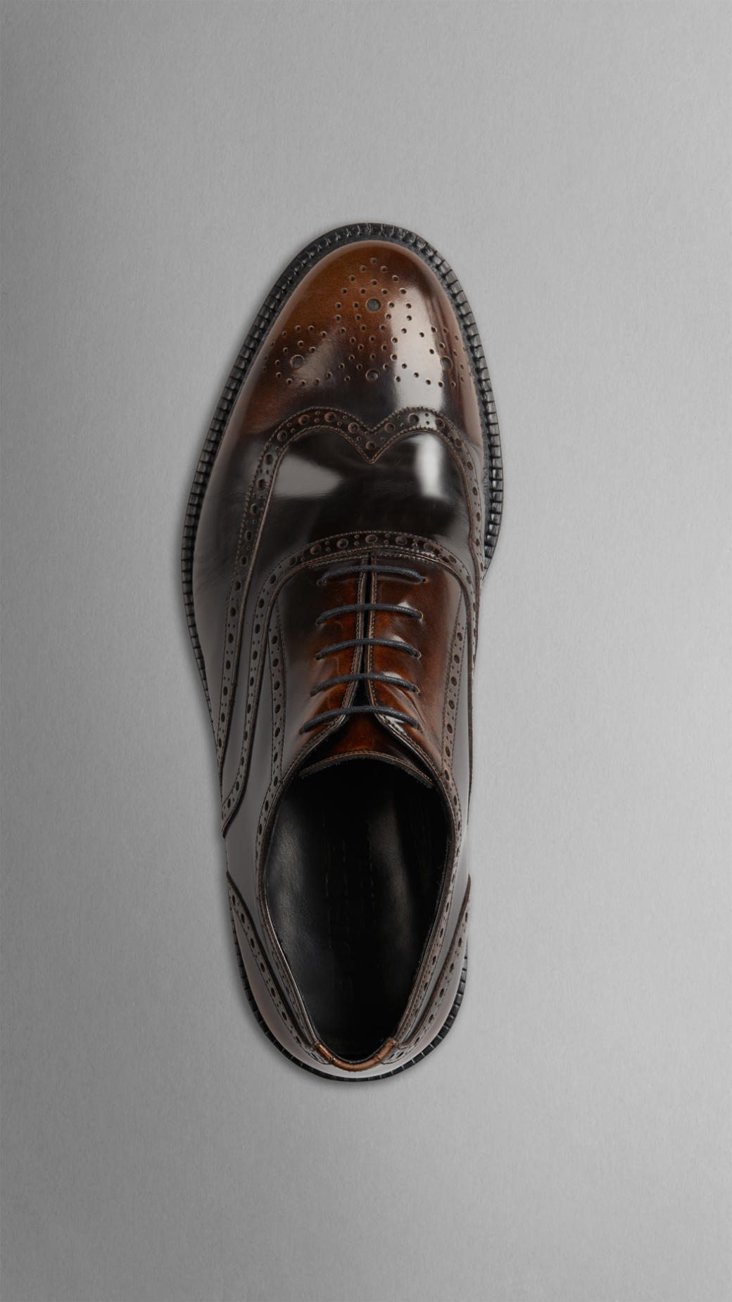 rubber sole brown brogues
