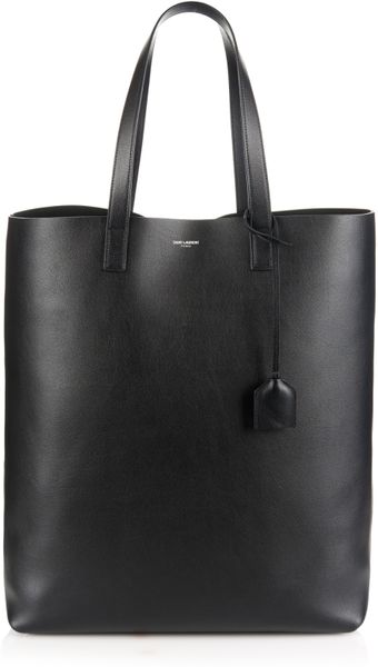 Saint Laurent Monogram Leather Shopper Bag in Black for Men | Lyst