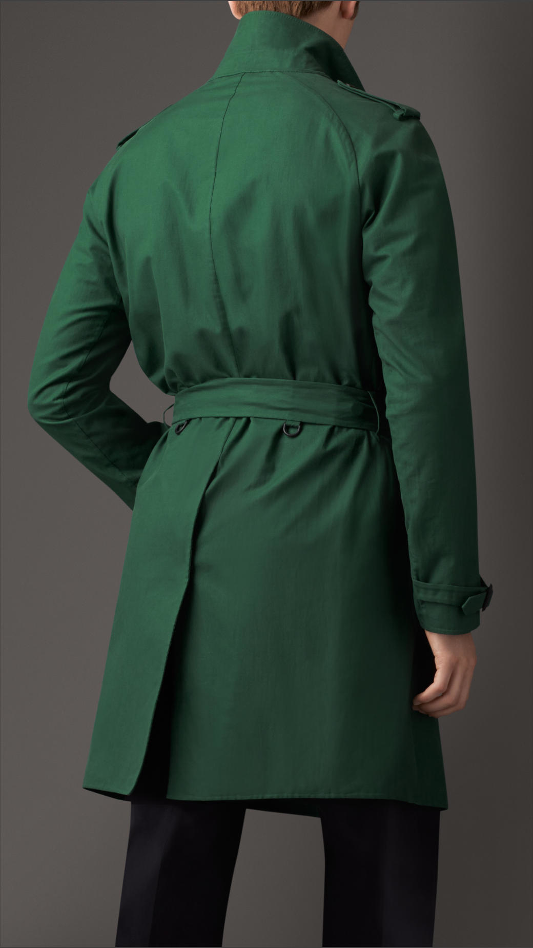 Burberry Cotton-Gabardine Raincoat in Green for Men | Lyst