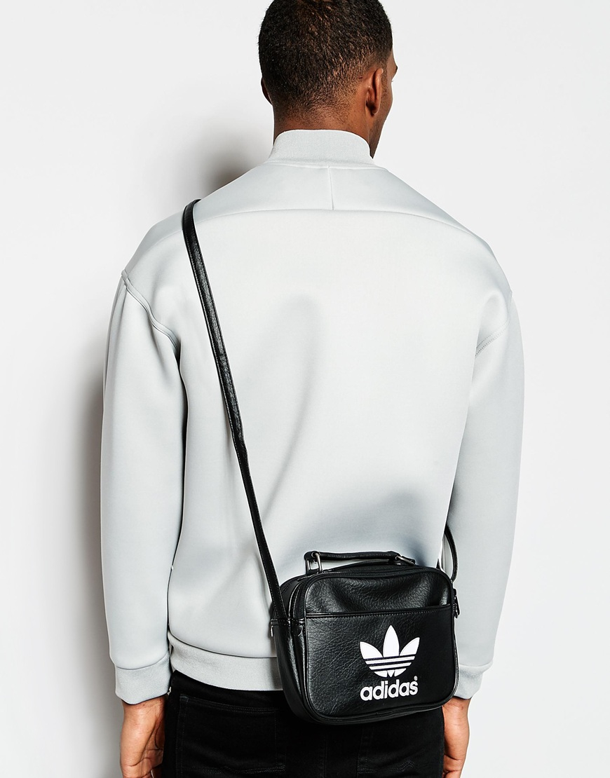 adidas Originals Mini Airliner Flight Bag in Black for Men - Lyst