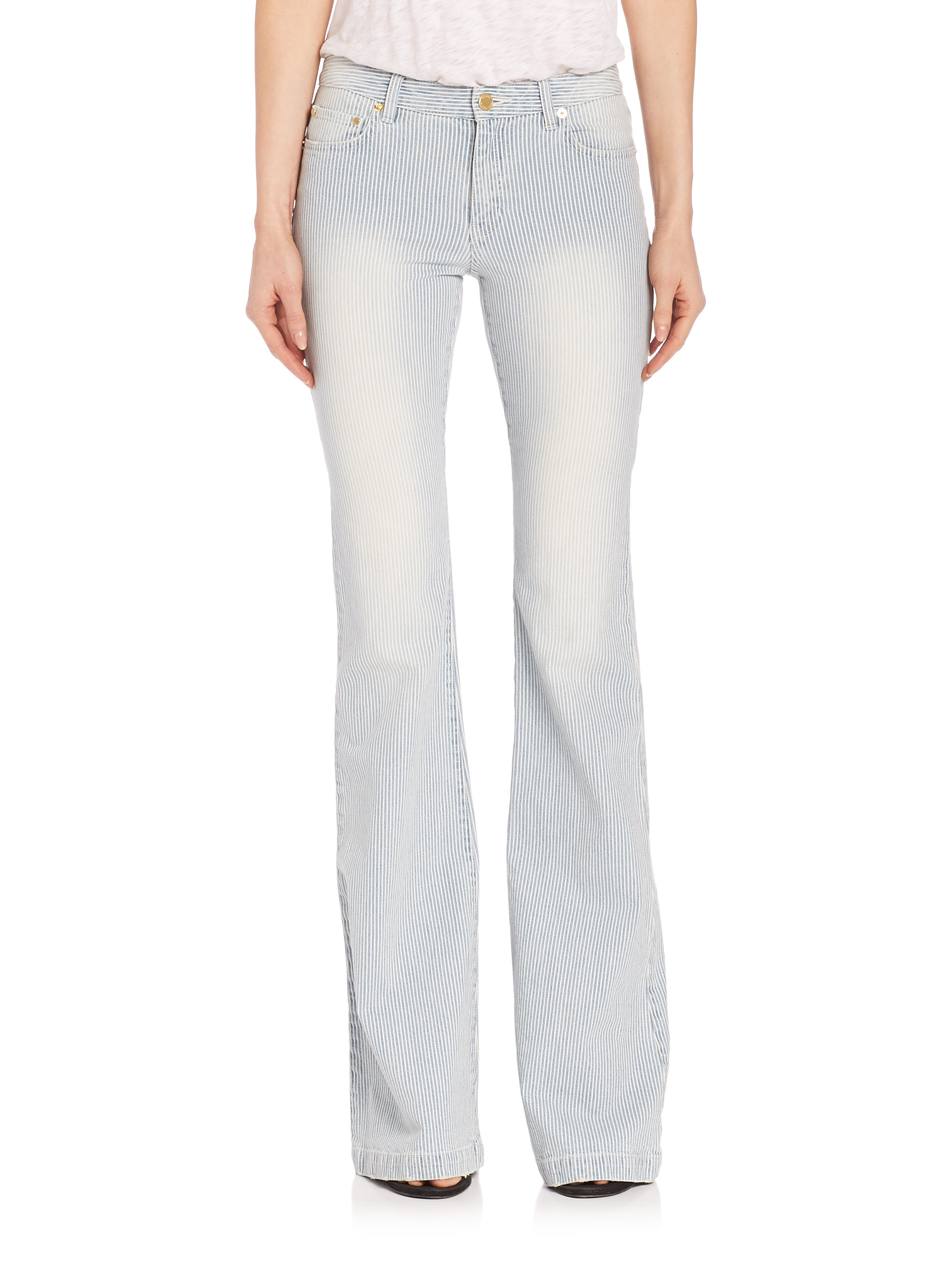 Lyst Michael Michael Kors Selma Flare Jeans in Blue