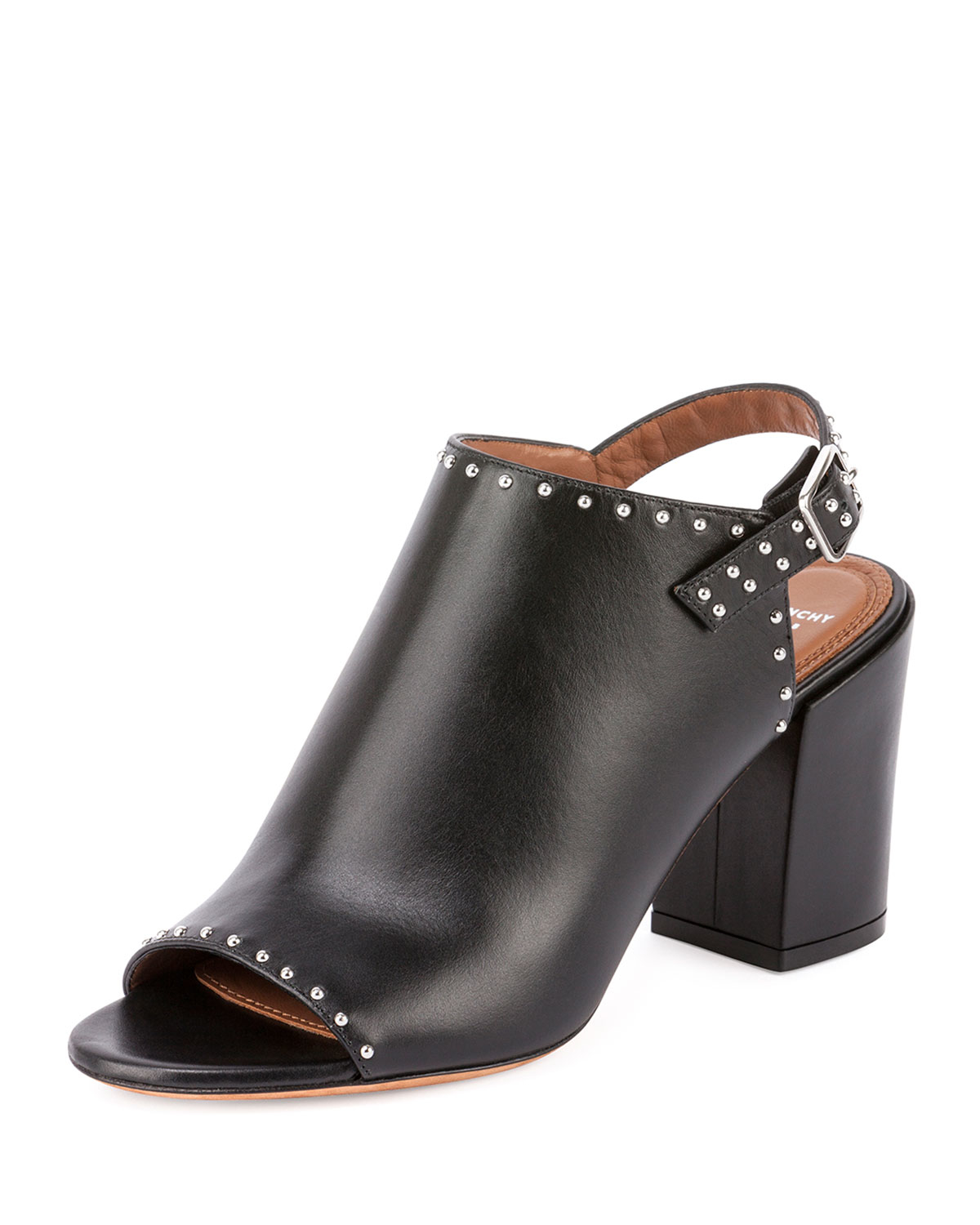 studded leather mules