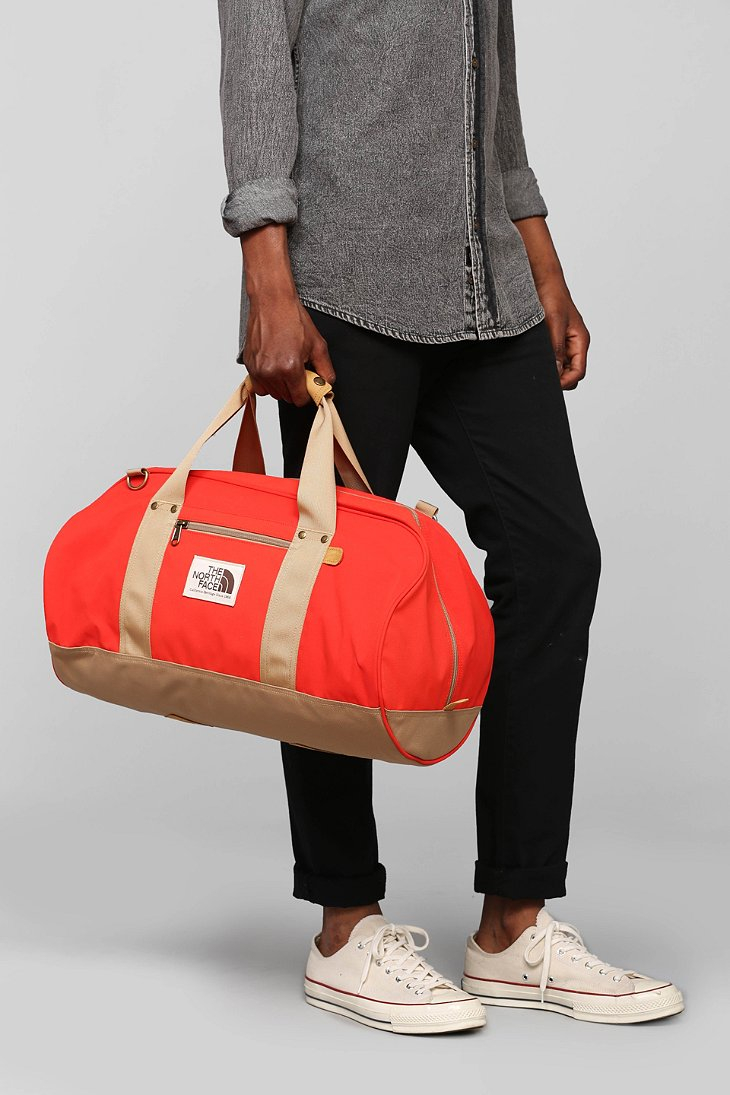 north face red duffel bag