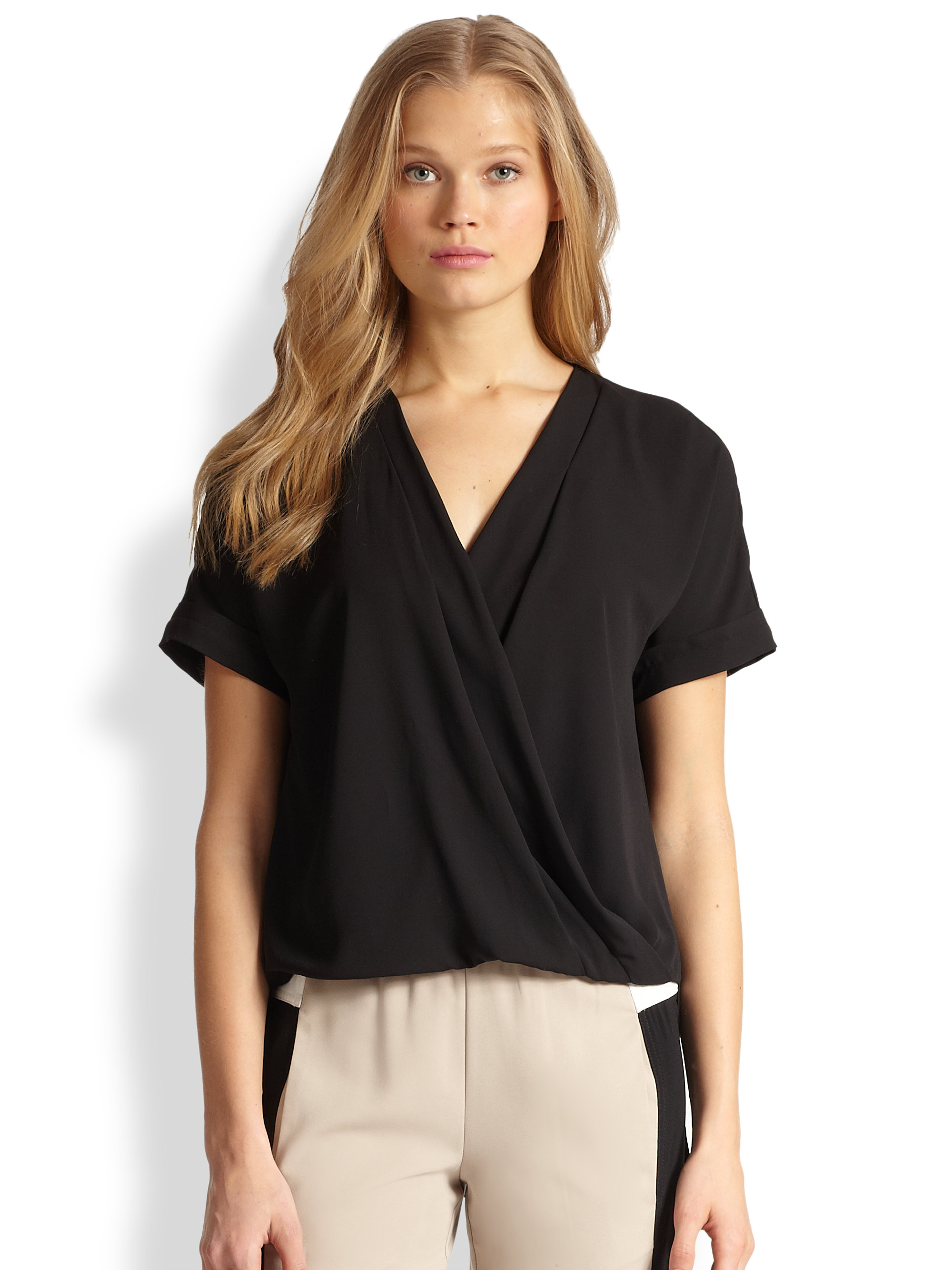 wrap front blouse h&m
