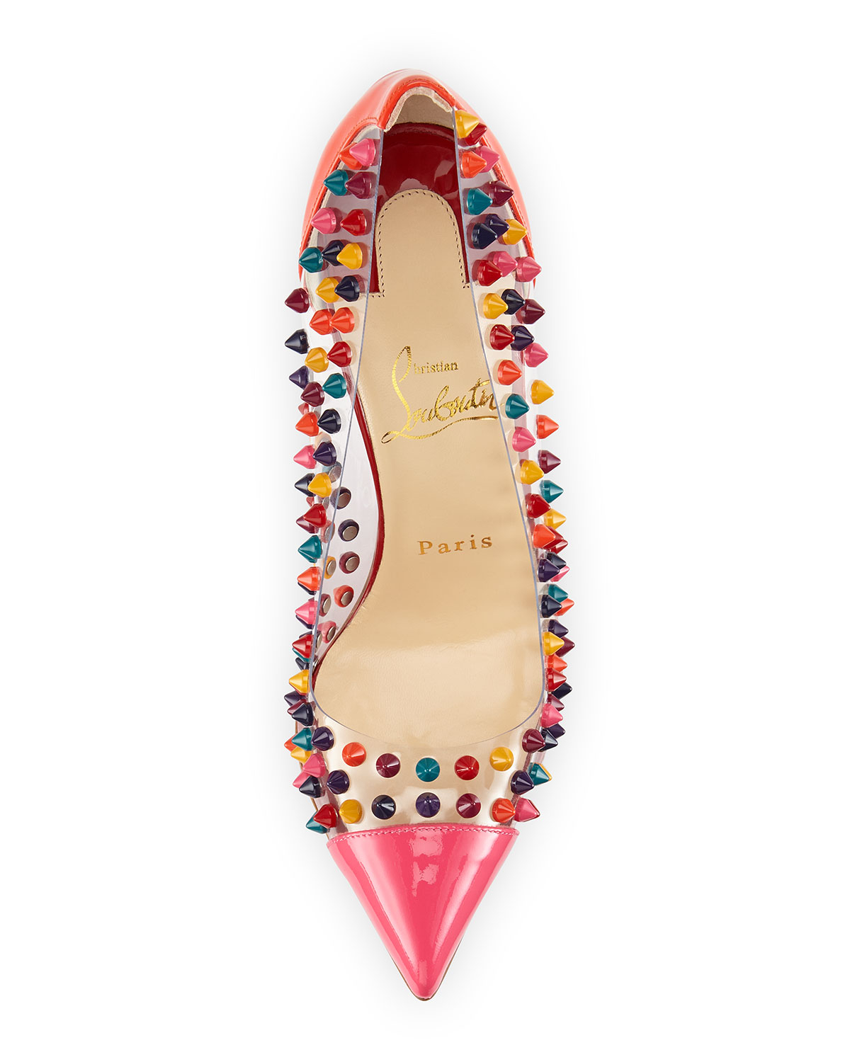 christian louboutin flats Black and pink suede cap toes - Bbridges  