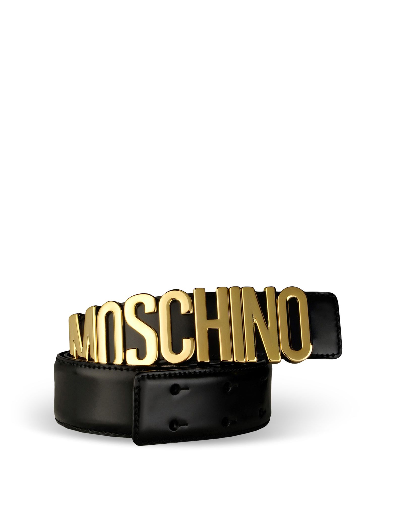 Lyst Moschino Leather Belt in Black for Men
