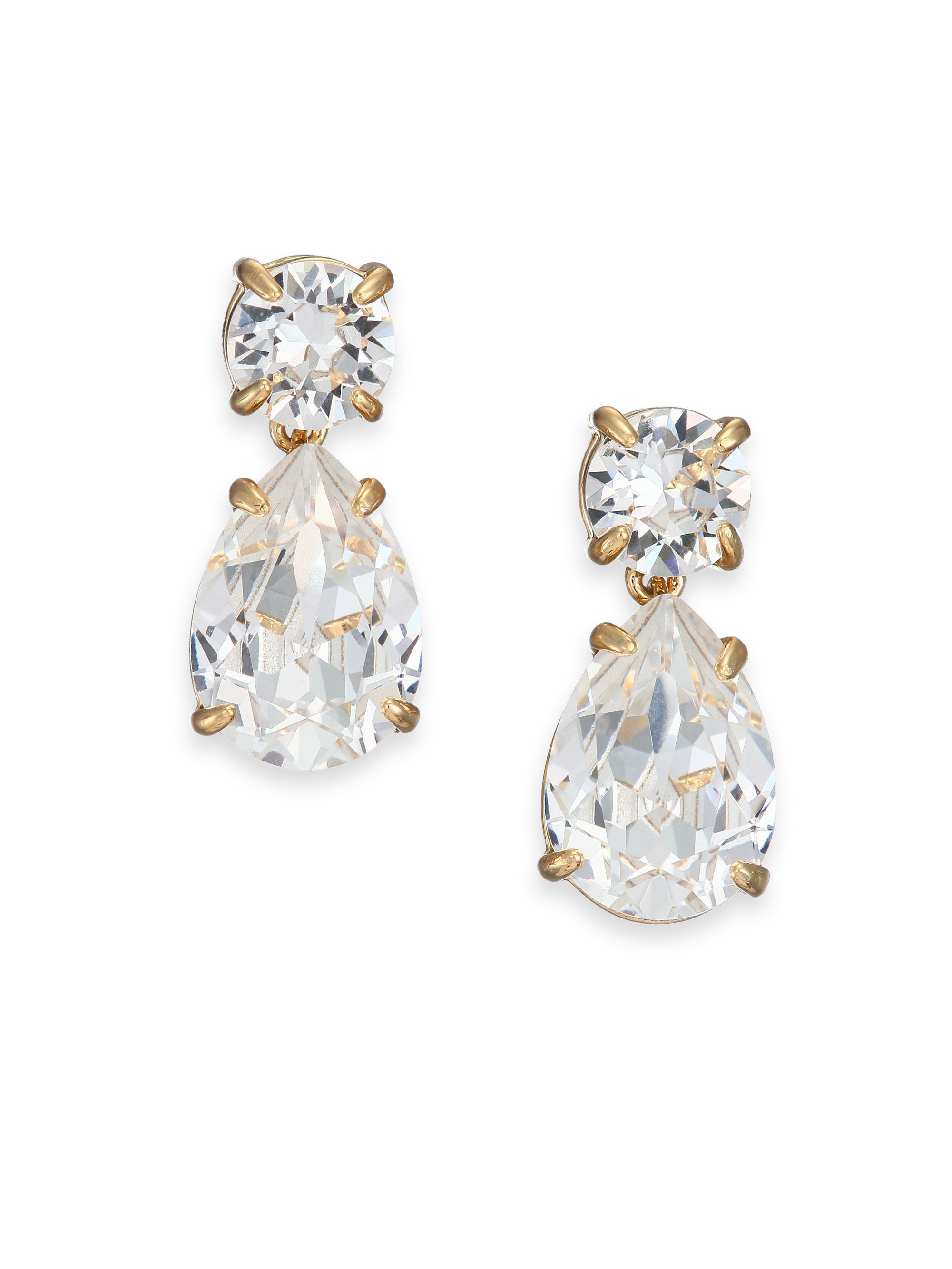 Lyst Kate Spade New York Fancy That Crystal Double Drop Earrings Gallery