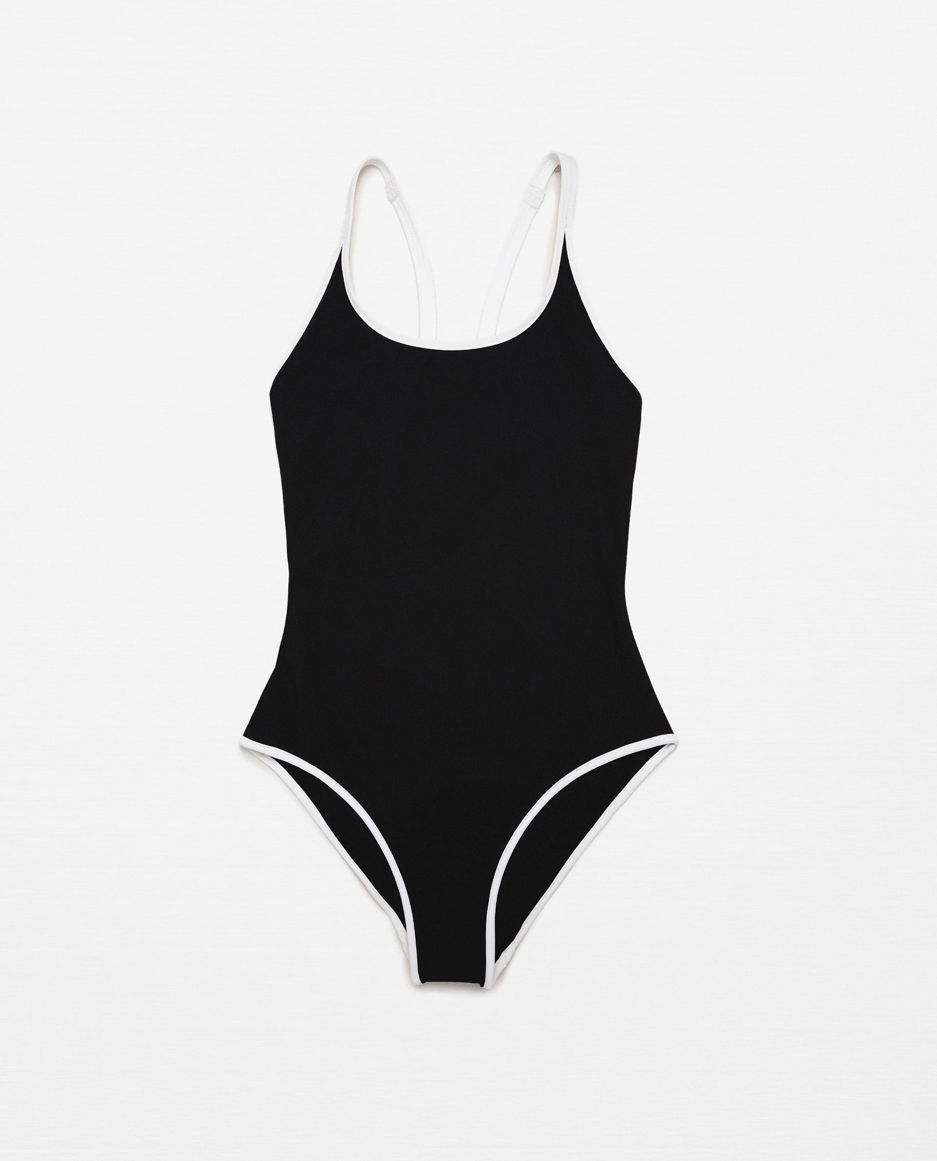 zara black one piece swimsuit