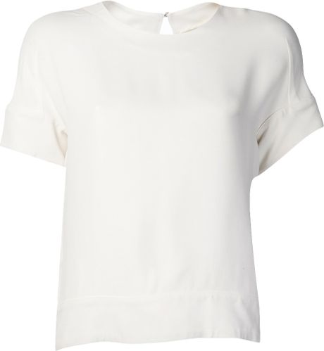 Ter Et Bantine Short Sleeve Blouse in White | Lyst