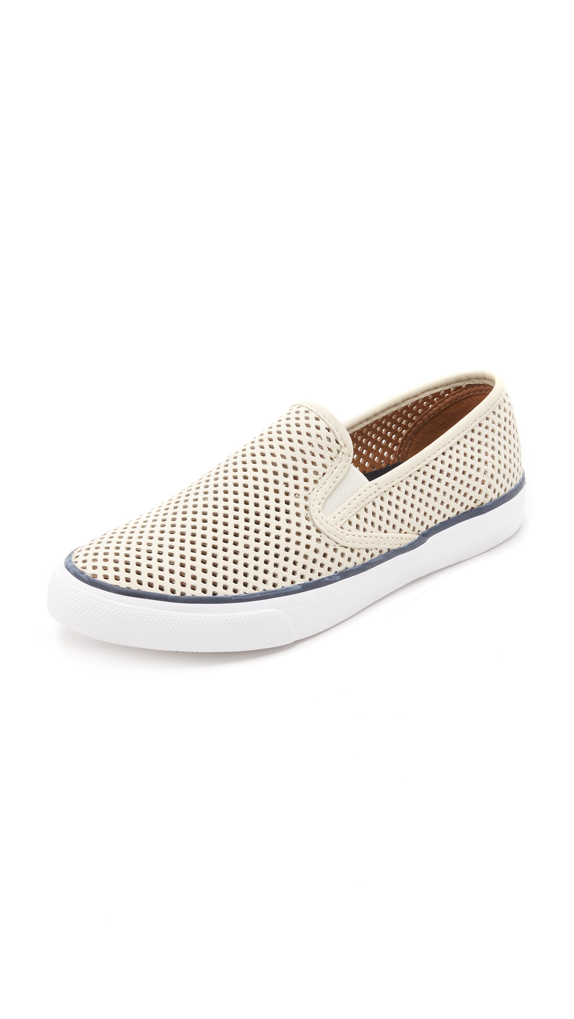 sperry slip on leather comfort sneakers