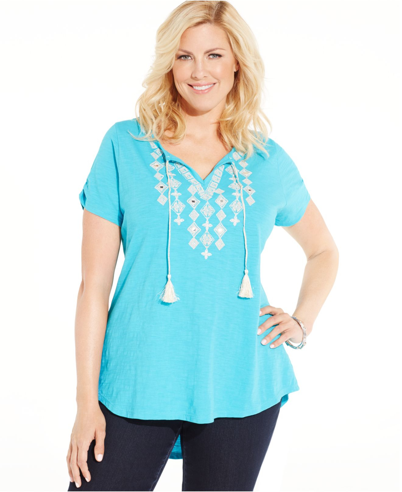 style and co plus size capris