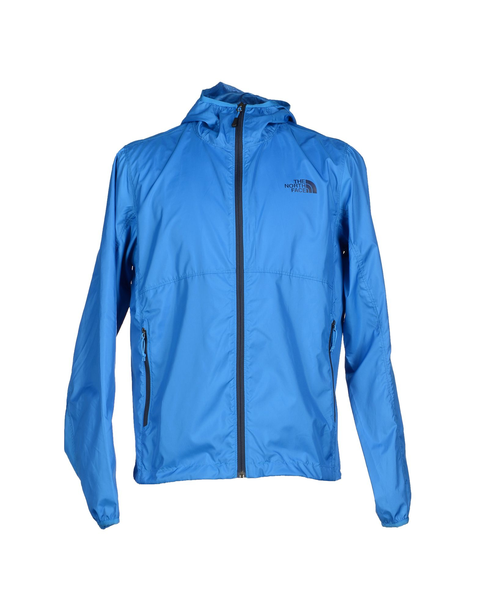 blue north face coat