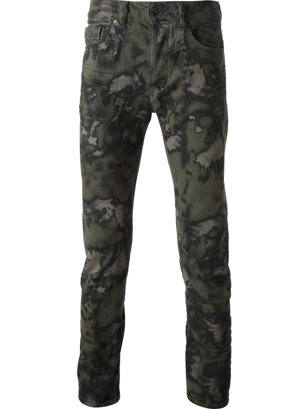 Lyst - Diesel Black Gold Camouflage Skinny Jeans in Green for Men