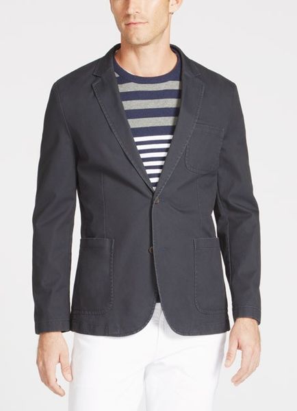 Bonobos The Washed Chino Blazer Slim Navy in Blue for Men (navy) | Lyst