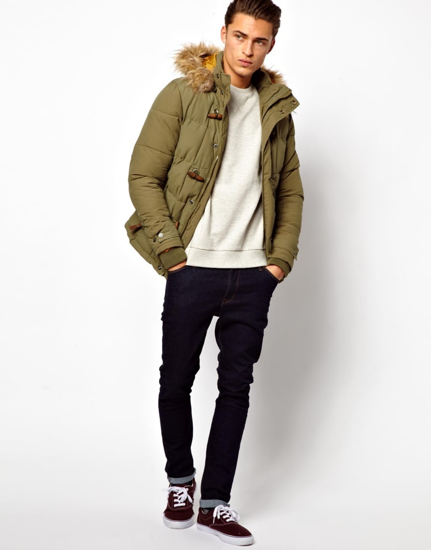 Lyst - Pull&Bear Parka in Green for Men