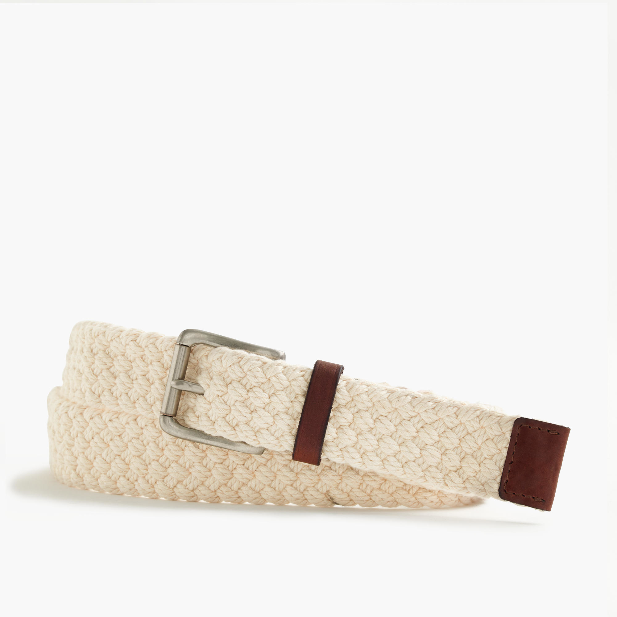 J.crew Braided Cotton Belt in Brown (natural) | Lyst  