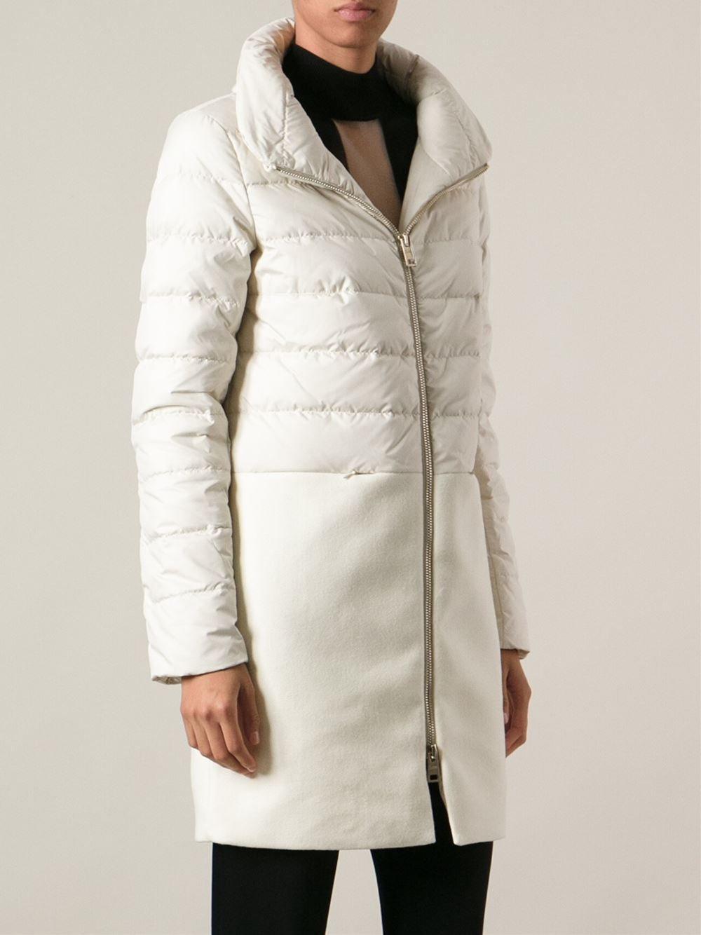 Lyst - Herno Feather Down Coat in White