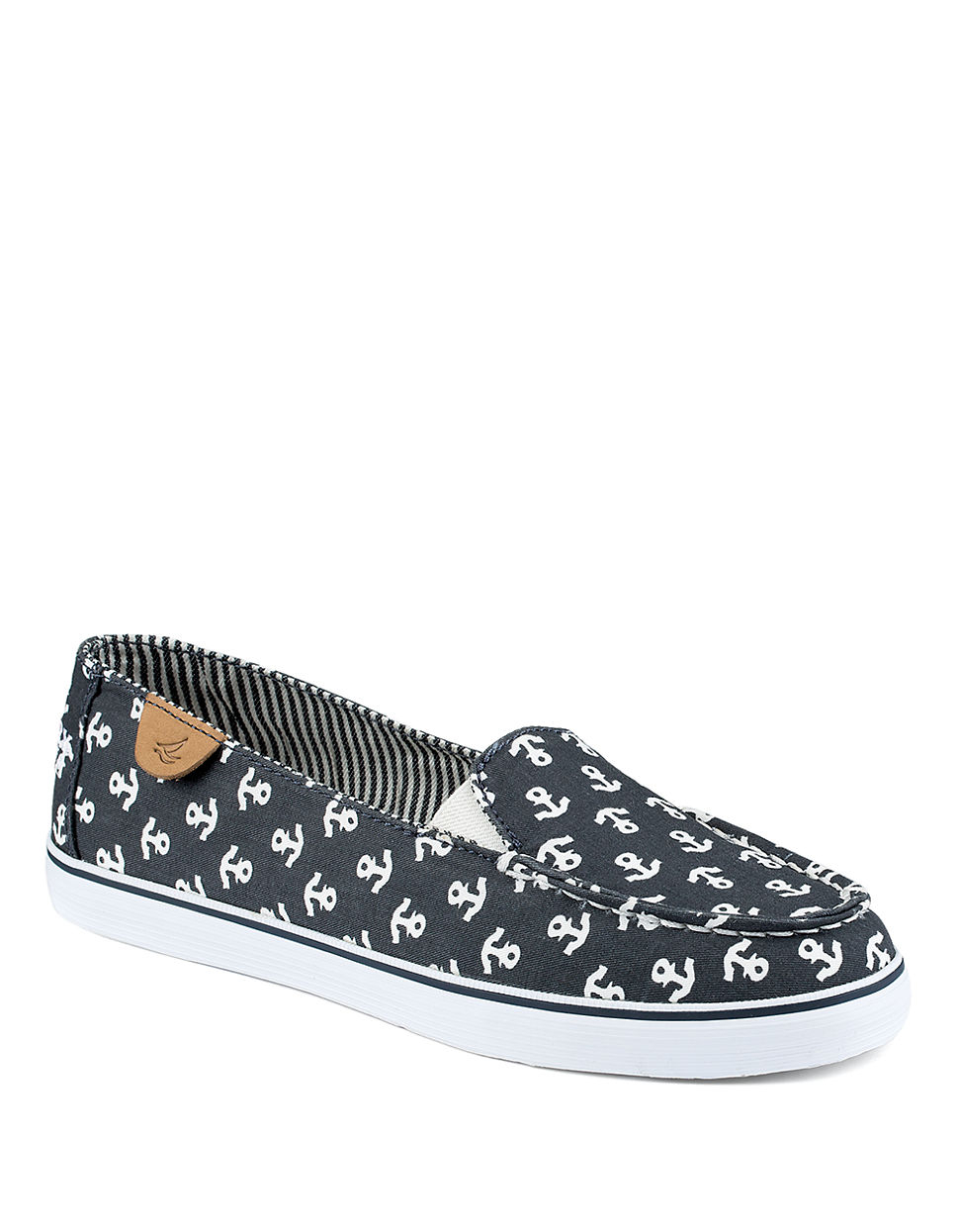 sperry canvas slip ons