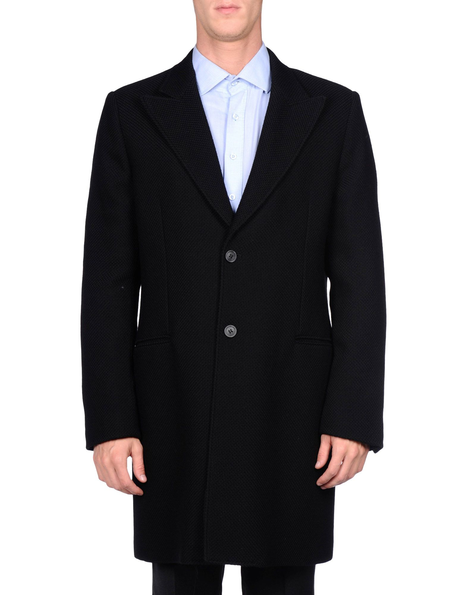 Lyst - Emporio Armani Coat in Black for Men